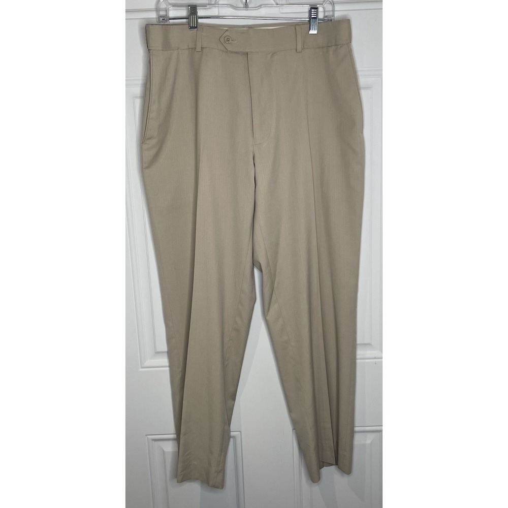 Stafford Men's 34 X 29 Classic Fit Dress Pants Flat Front Trousers